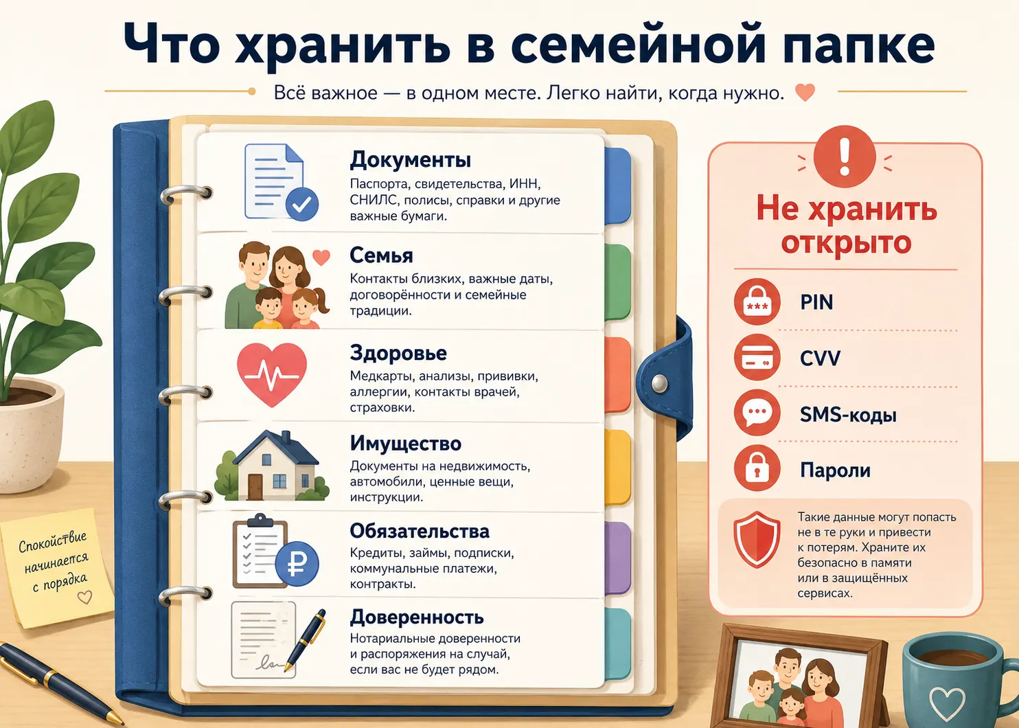 Что хранить в семейной папке перед длительным отъездом