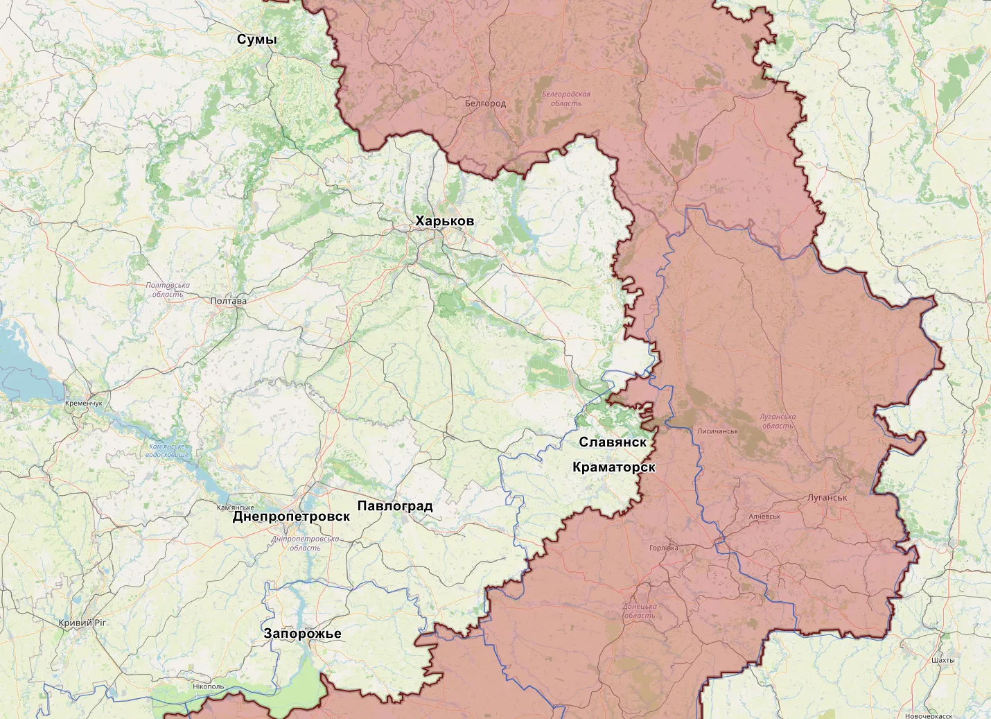 Карта боевых действий СВО