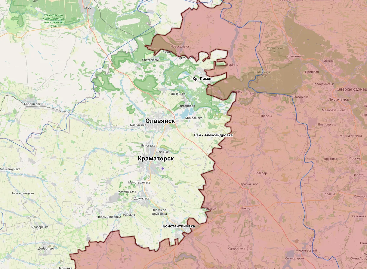 Краснолиманское и Славянское направления